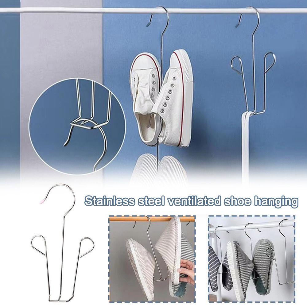 Подвесная сушилка для обуви, крючок для сушки обуви из нержавеющей стали, переносная полка для обуви
