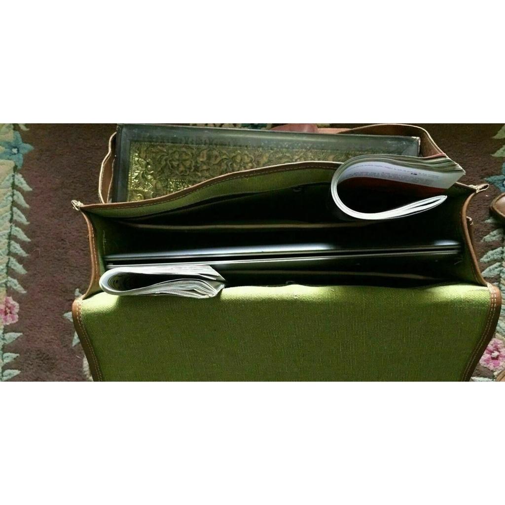 Vintage Brown Messenger Shoulder Laptop Bag Briefcase Designer Bag Men's Leather