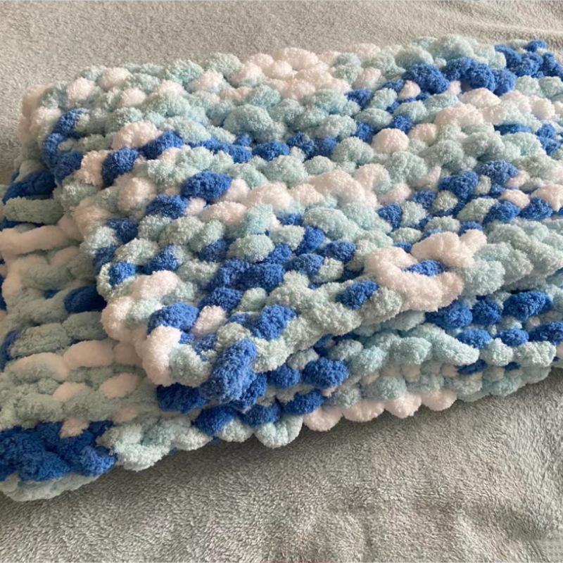 Шерстяное одеяло ручной работы с изображением радужного кошачьего хвоста: Уютный, не линяет, устойчив к выцветанию