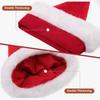 2025 Golden Star Santa Hat Red Christmas Hat with White Fluffy Pompom Fuzzy Hat for Festive Gathering Christmas New Year Party