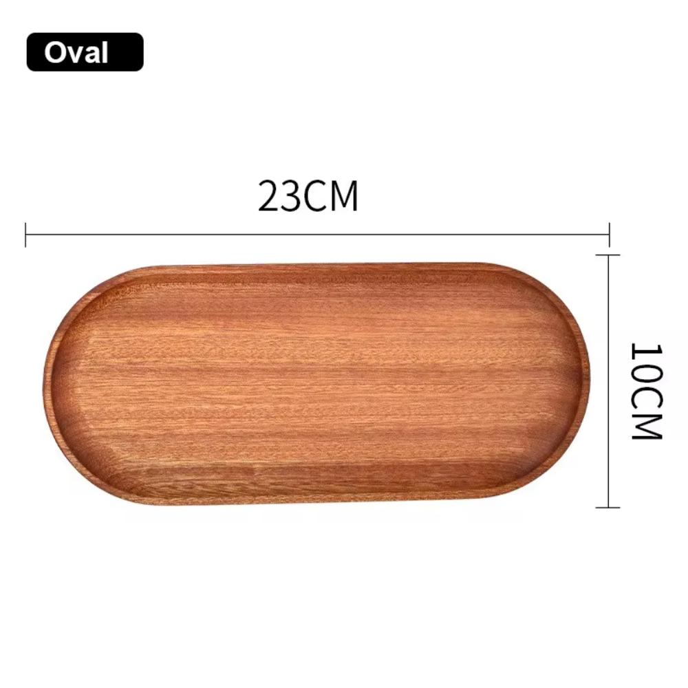 Oval/Rectangle Walnut Wooden Tray Solid Wood Plate TrayRectangular Dinner Plate for Kitchen