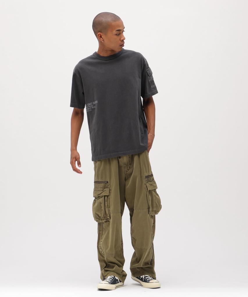 AVIREX PIGMENT TAPING CARGO PANTS Men's L Size 310 Olive 783-6910022