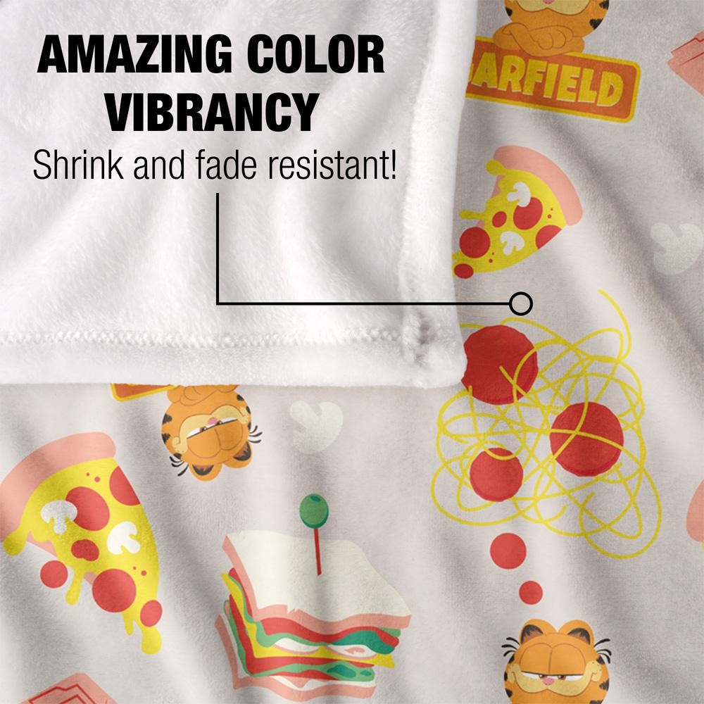Garfield Pattern Silky Food Supersoft Blanket