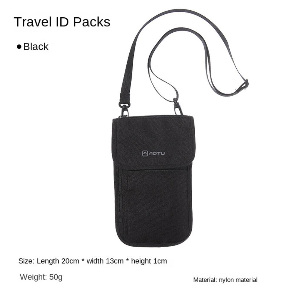 Нейлоновый дорожный шейный чехол Дорожные аксессуары Кошелек для паспорта Чехол для документов Регистрация на рейс в самолете