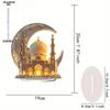 1pc Acrylic Crescent Castle Adorable Table Sign - 2D Flat Acrylic Desktop Ornament, Wall Decor Art, Four Seasons Decoration