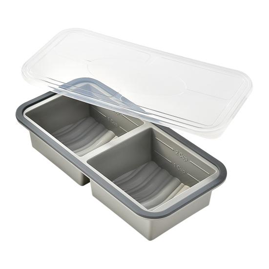 Силиконовые контейнеры для закусок с герметичной крышкой, 2/3/4 отделения, контейнер для приправ, устойчивый к высоким/низким температурам, разделенный контейнер для еды для школы, путешествий