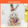 Plush Toy Rabbit With Pink Dress Soft Rabbit Stuffed Animal For Gift Kids