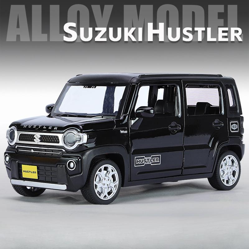 1:22 SUZUKI HUSTLER Alloy Car Model Diecast Metal Off-Road Vehicle Car Model Sound and Light Simulation Collection Kids Toy Gift