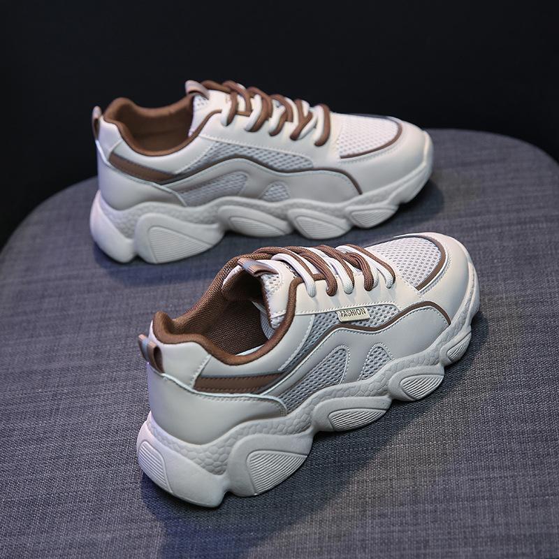 Fashion 2024 Autumn New Designer Mesh Shoes Female Fashion Breathable Sports Platform Sneakers for Women Color Match Zapatillas Mujer