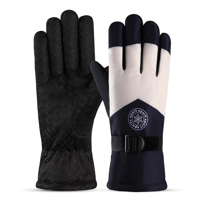 Теплые перчатки для занятий спортом на открытом воздухе Зимнее тепло для катания на лыжах Флисовые Утепленные Водонепроницаемые Перчатки для велоспорта на открытом воздухе Ветрозащитные и Морозостойкие