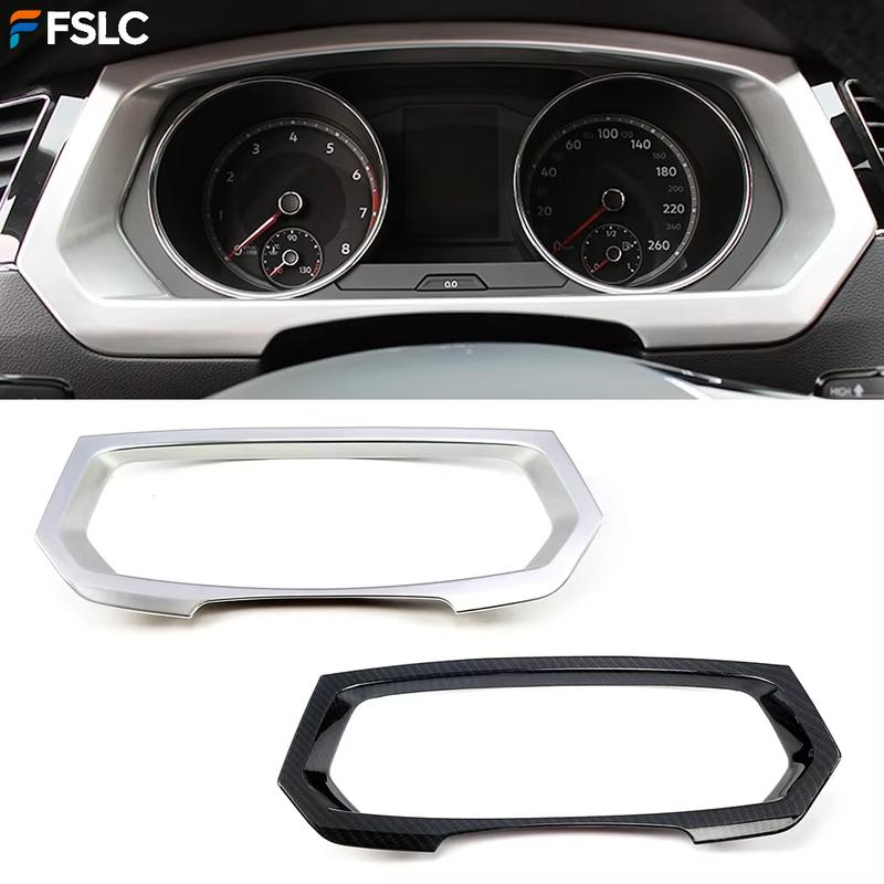 For Volkswagen VW Tiguan MK2 2017- Carbon Fiber Dashboard trument Screen Panel Trim Interior Decor Sticker Accessories