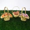 with Handle Braid Flower Baskets Accessories Handheld Baskets  Wedding Supplies