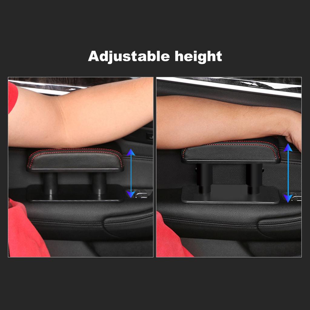 Car Armrest Left Elbow Support Leather Arm Rest Pads Adjustable Height Comfort Armrest Pad