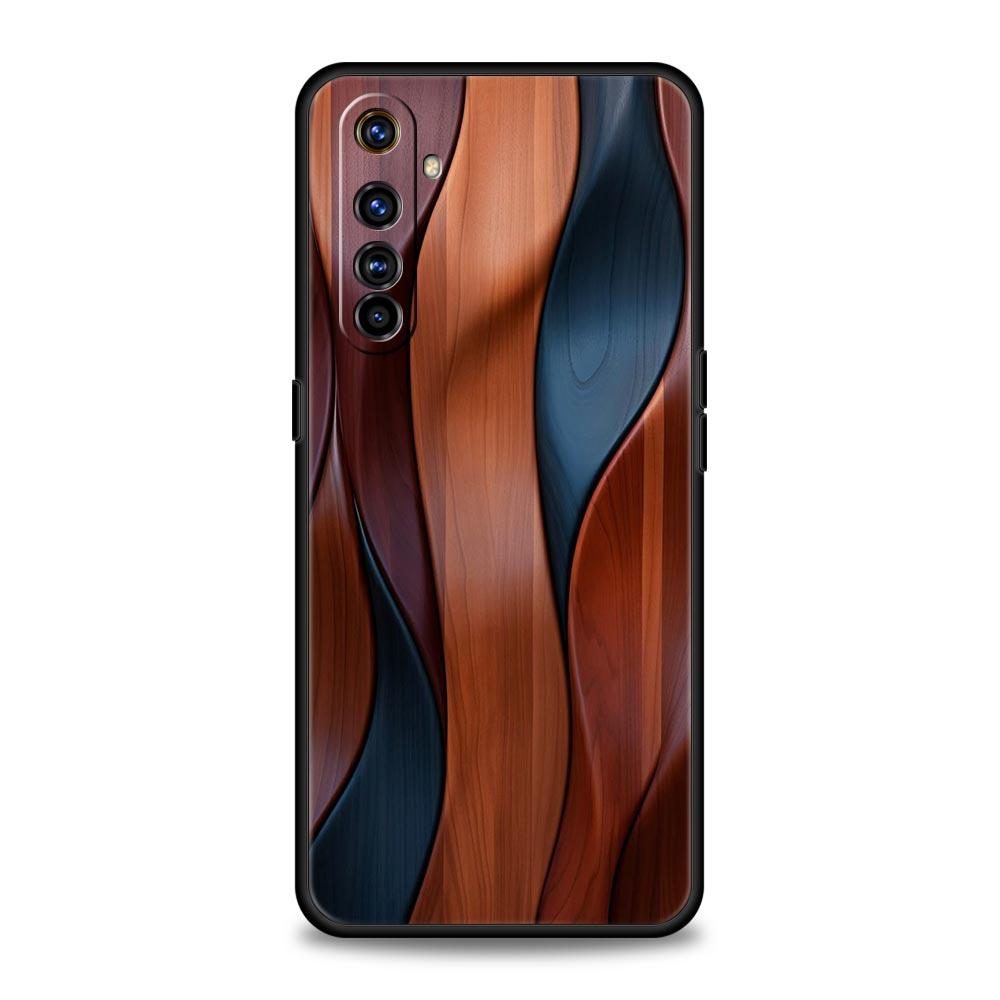 Чехол из дерева с текстурой под дерево класса люкс для Realme C67 C63 C55 C53 C35 C25 C21 GT 2 3 5 6 10 11 12 13 Pro 5G Мягкий ТПУ Чехол для телефона