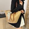Straw Beach Bag Summer Woven Tote Bag Large Capacity Shoulder Commuting Woven Bag for Women Straw Purses and Handbags Woven Bag