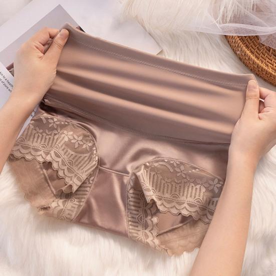 Women Panties Flower Print High Waist Tymmy Control Thin Slimming Butt-lifted Soft Anti-septic Female Intimate Clothes Underpants Underwear