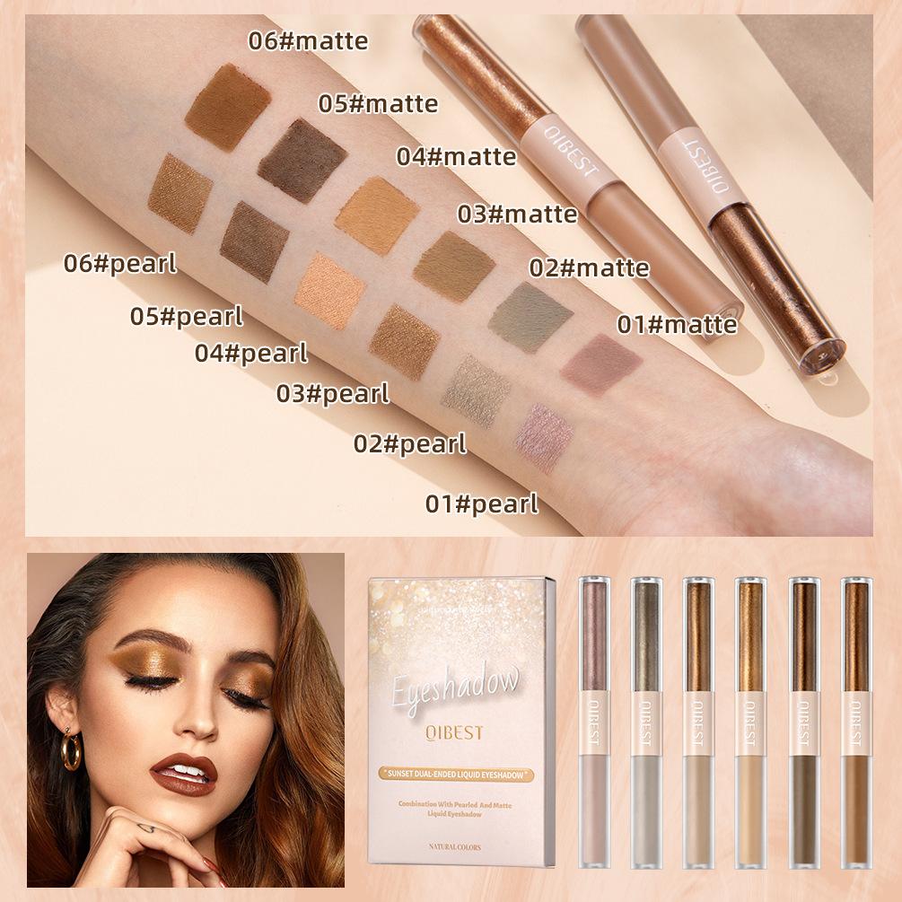 Dual‑ended Liquid Eyeshadow Set, Matte & Shimmer Eye Makeup for Daily Use