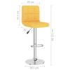 VidaXL Bar Stool Pub Seat Swivel Bar Chair Counter Stool Bistro Seat Home Interior Yellow 334236