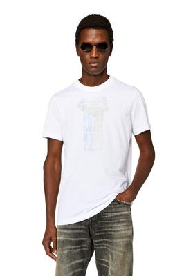 Diesel Men's T-DIEGOR-K68 A124960GRAI T-Shirt, White, Size 2XL, 100