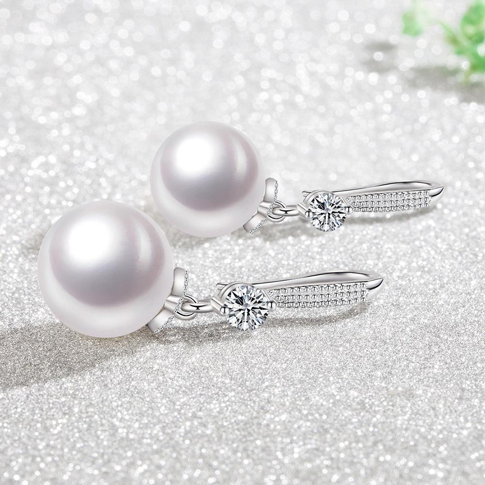 Silver Plated Imitation Pearl Earrings for Women's Earrings, Fashionable Korean Style Earrings, Simple and Trendy Accessories