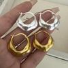 925 Sterling Silver Vintage Earrings For Women Trendy Simple Gold Heavy Earring Jewelry Prevent Allergy Party Accessories Gift