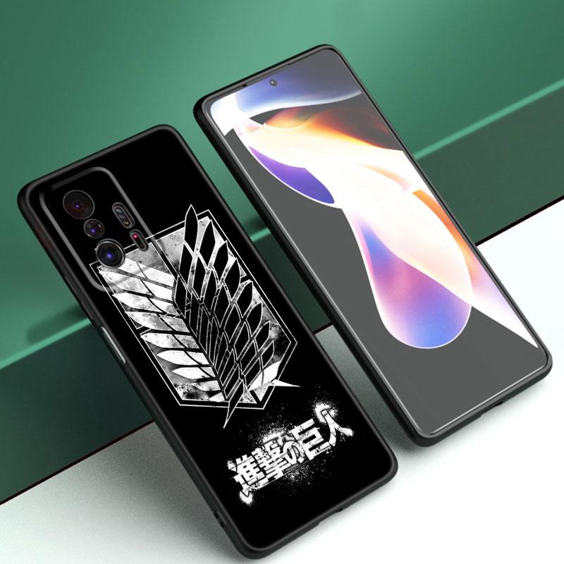 Чехол для телефона Attack on Titan для Xiaomi Mi A2 8 9 SE Note 10 10T 11 12 Lite 9T 11T 12S 12T Pro A3 6X 12X Мягкий черный чехол из ТПУ