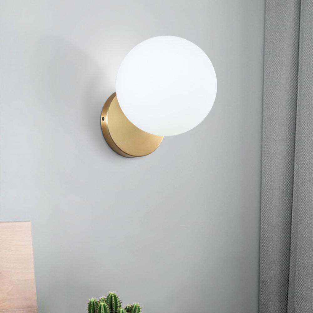 LED Wall Lamps Lighting with Glass Ball for Bedroom Living Room Indoor Wall Lights for Aisle Corridor Interior Wall Sconce
