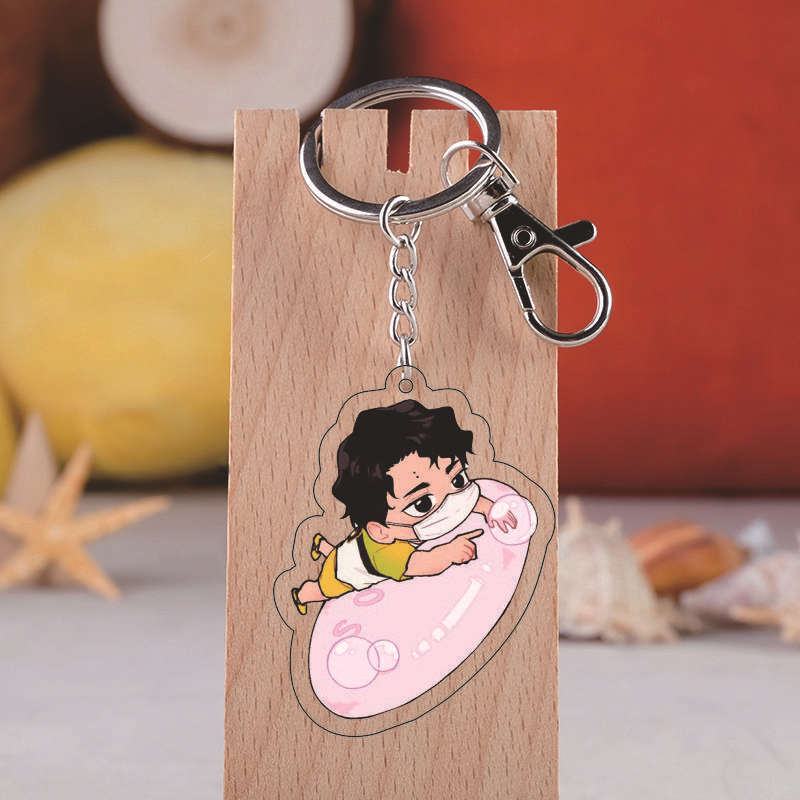 Брелок Haikyuu, сумки, акриловый брелок для ключей, детский кулон, модный Хината Шойо Кодзуме Кенма Брелок