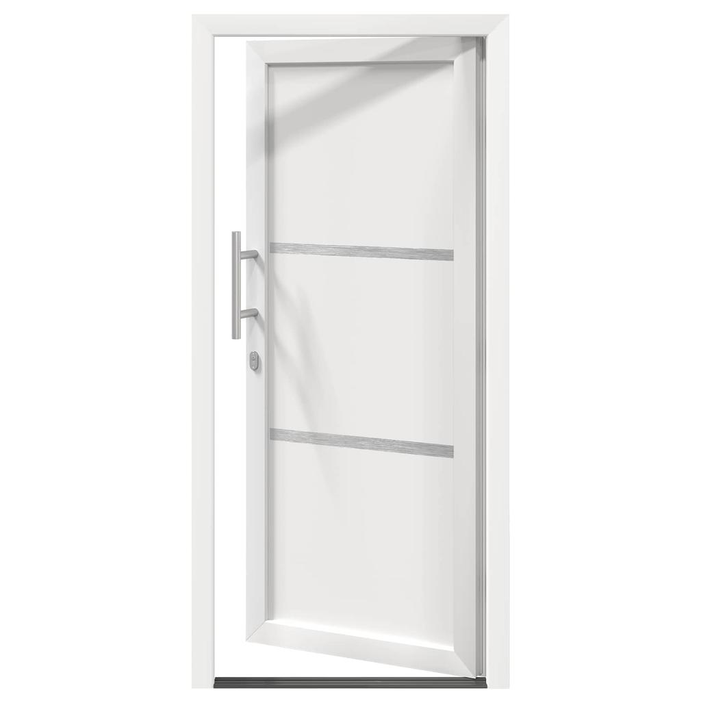Front Door White 98 x 208 cm PVC