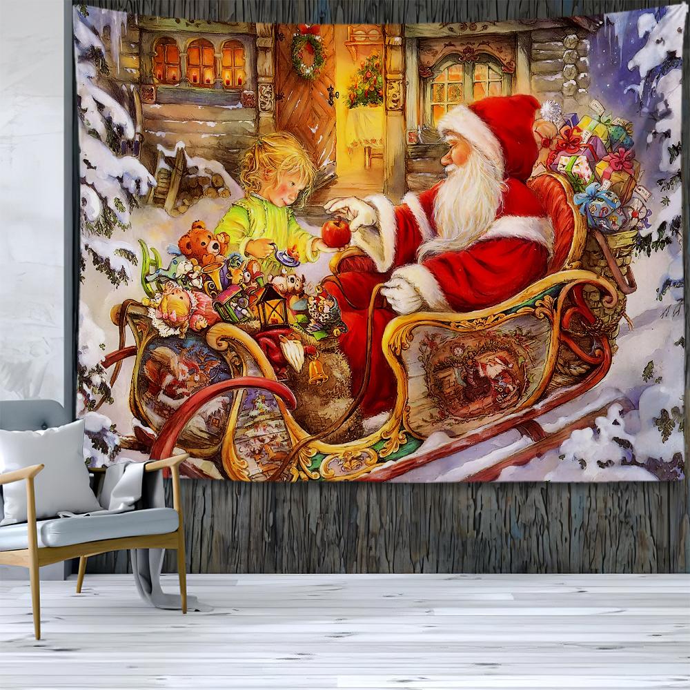 Рождественские гобелены, гобелены, богемные хиппи, украшение комнаты в общежитии, большие тканевые стены, шторы, простыни, пляжные полотенца