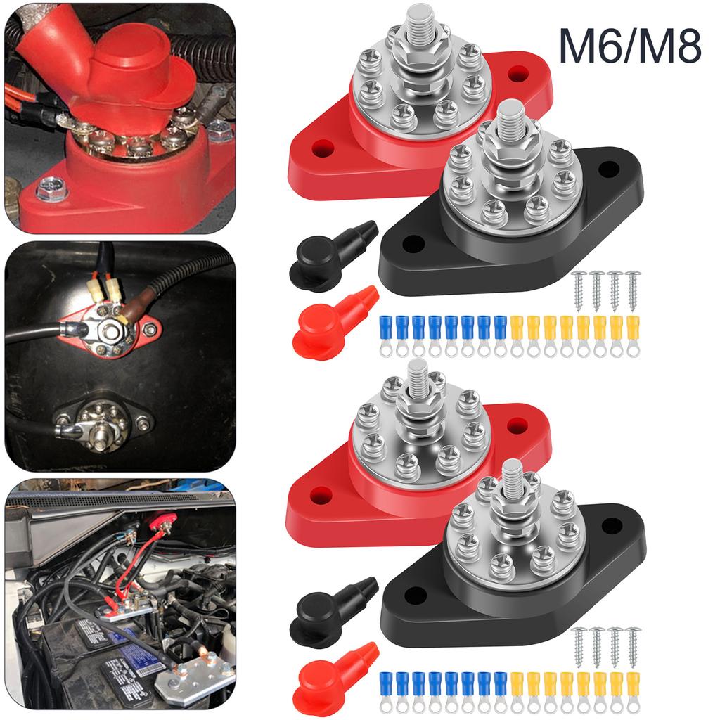 2 шт. клеммная колодка шины 180A 48V клеммная распределительная колодка никелированная медная шина распределительные блоки питания для автомобиля