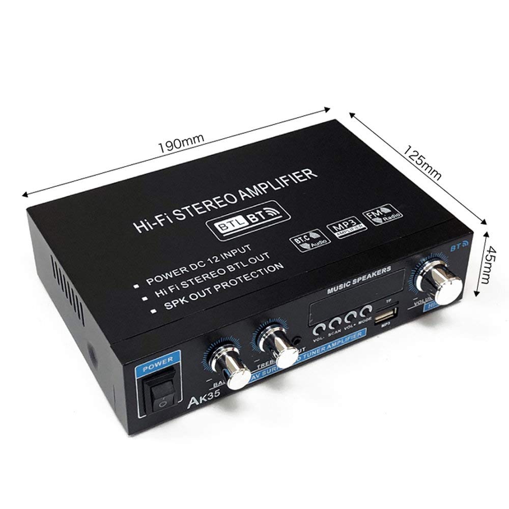 TATUM Audio Amplifier with 2ch Music Playback Stereo Small with Remote Control Bluetooth5.0 30W+30W USB/microSD Hi-Fi