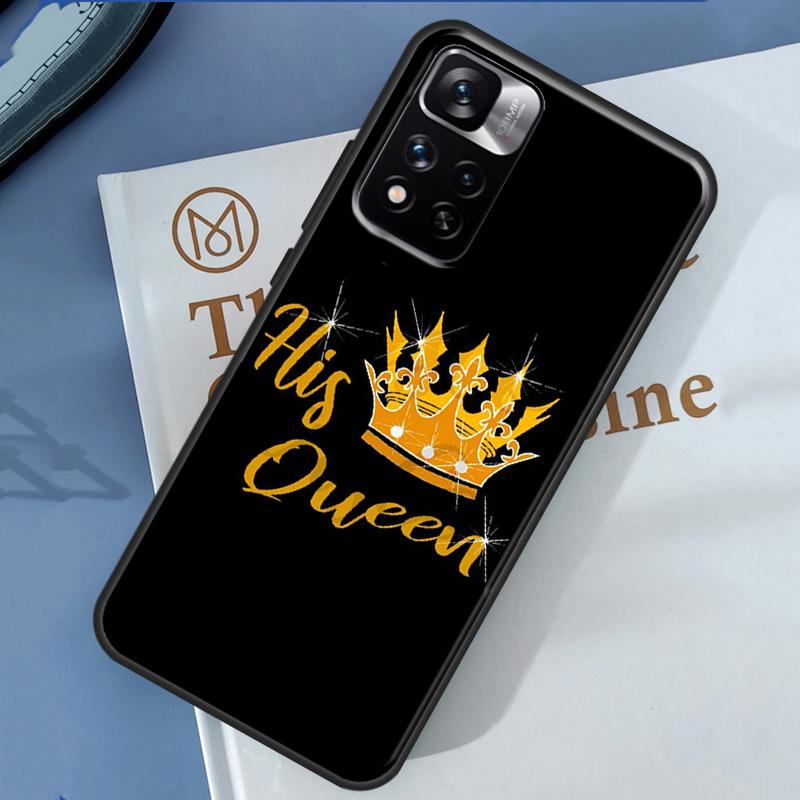 Чехол-пара Crown QUEEN & KING для Xiaomi Redmi 13C 10C 12C 14C Redmi Note 14 13 Pro 12 11 9 10 9S 10S 11S 12S