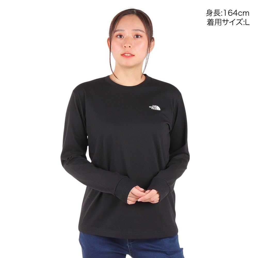 The North Face Back Square Logo Medium L/S Tee, Black,