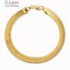 24k Gold Bracelet Snake Bone Chain Gold Plated Bracelet 18k Gold Blade Chain 4/5/7/8/10mm21cm Bracelet