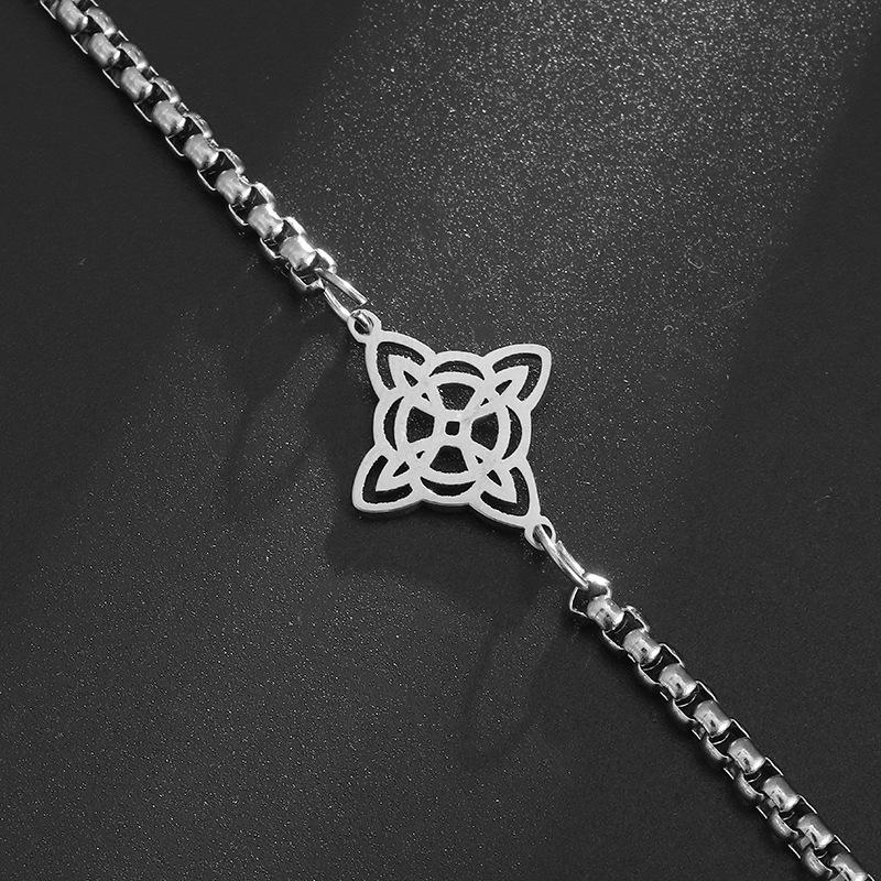 Персонализированный браслет с кельтским узлом ведьмы, модный европейский и американский, из нержавеющей стали