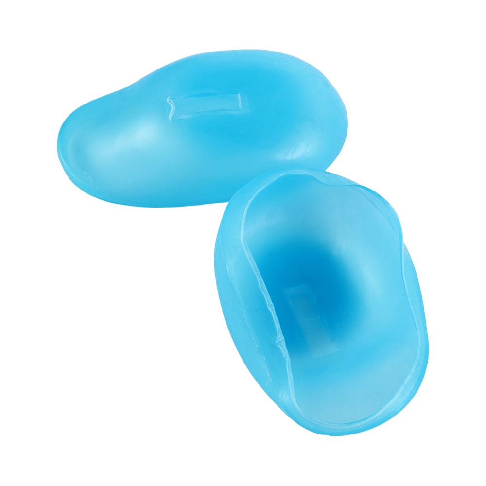 2pcs Blue Hairdressing Ear Cover Reusable Salon Ear Shield Silicone Ear Cover