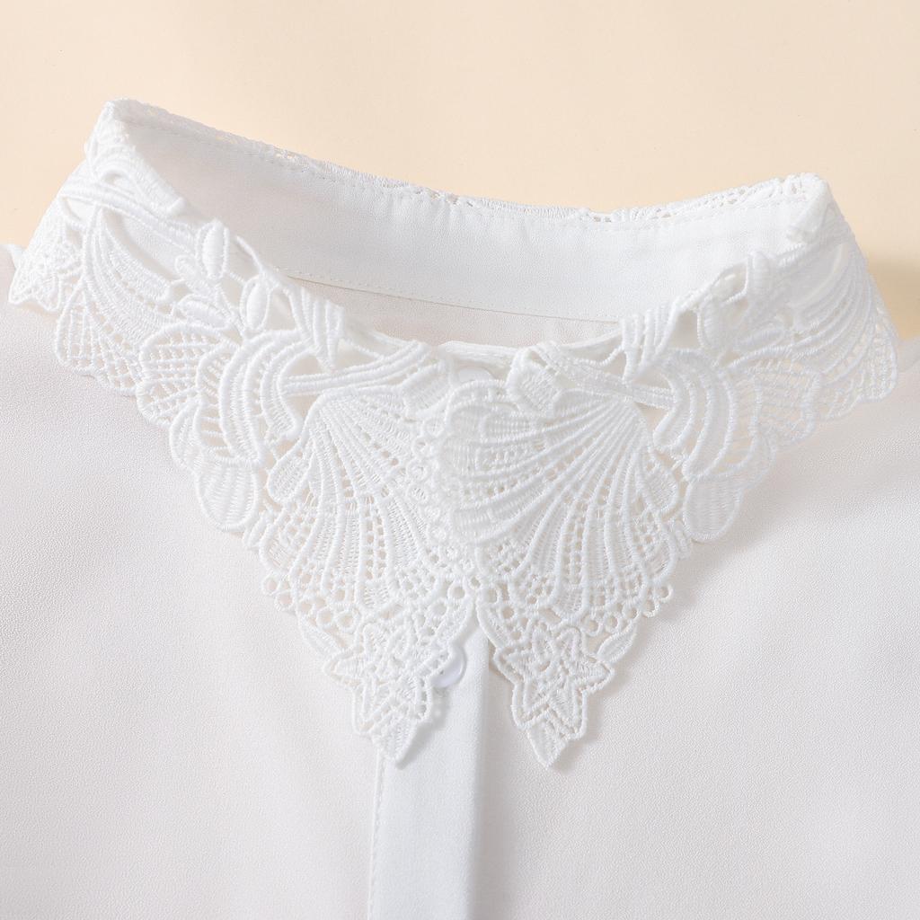 1 Piece of Chiffon Hollow-out Fake Collar for Women, a Versatile Accessory To Match with Sweaters, Inner Wears, Base Shirts, Etc