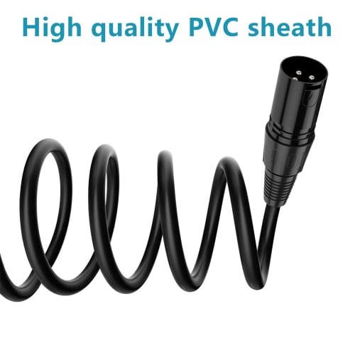 HOLDLAMP 9.8ft/3m DMX Cable, 3-Pin DMX Cable with XLR DMX512 Male To Female, Stage Lighting Signal Cable, Widely Used for Stage and DJ Lighting Connec