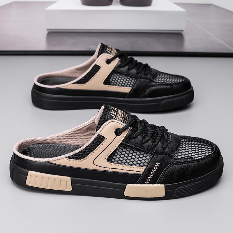 Мужские кроссовки, летние сетчатые дышащие парусиновые туфли, кроссовки, мужские сетчатые лоферы без шнуровки, мужская повседневная прогулочная обувь