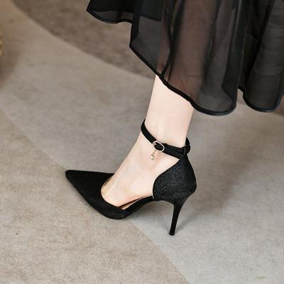 Свадебный банкет с туфлями подружки невесты, туфли-стилеты с вырезами, элегантные серебристые туфли на высоком каблуке с острым носком, женские, новые коллекции лета и осени 2025 года