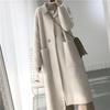 Winter Wild Mohair Warmth Thick Imitation Mink Wool Women Loose Cardigan Mid-length Over The Knee Thick Coat Windbreaker Women Knit