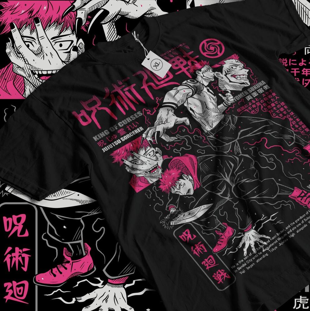 Футболка Итадори Юдзи Jujutsu Kaisen Рёмен Сукуна Хоррор Аниме Футболка Все Размеры Унисекс Футболка