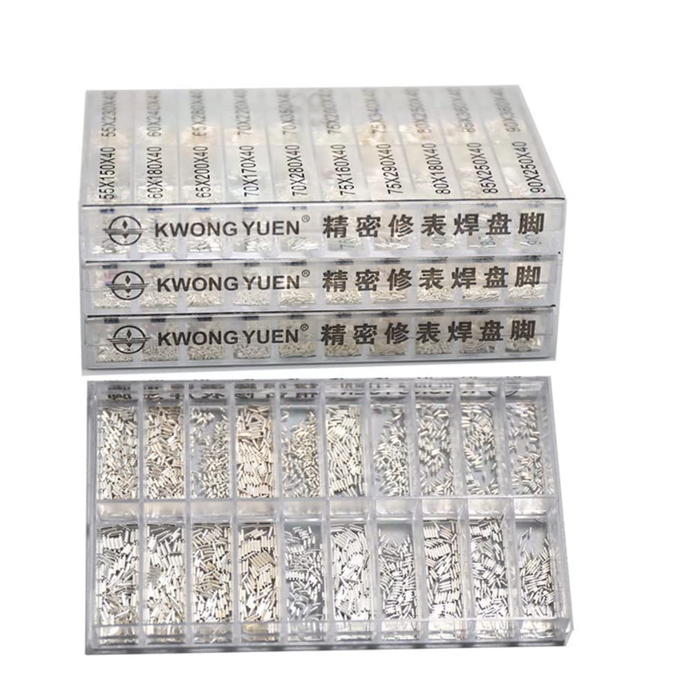 1 Box Watch Dial Feet, Silver Plated Copper Watch Dial Feet Assortment Watches Watch Maker Tools Watch Accessories Watch Accessories