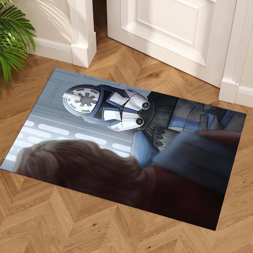 Star Wars Floor Mat Suitable for Dining Room Foyer Balcony Hallway Anti-slip Rug Anime Office Decor Luxury Gift for Birthday, Christmas, Wedding