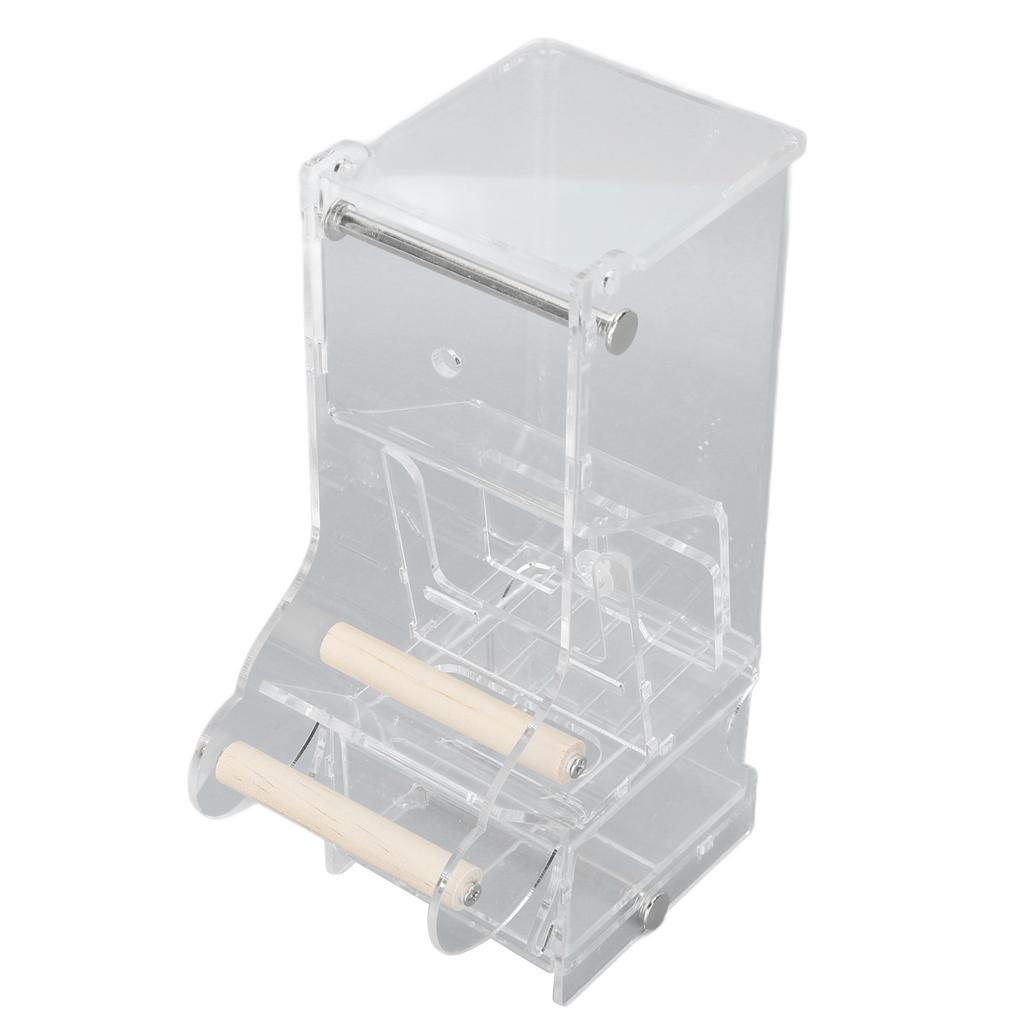 Автоматическая кормушка для попугаев Предотвращает просыпание и разбрызгивание Легкая установка Акриловая прозрачная клетка для птиц Автоматическая кормушка