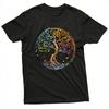 Tree Of Life Graphic TShirt Unisex Vintage Watercolor Rainbow Life Tree Print Tee Casual Soft Cotton Short Sleeve Tops