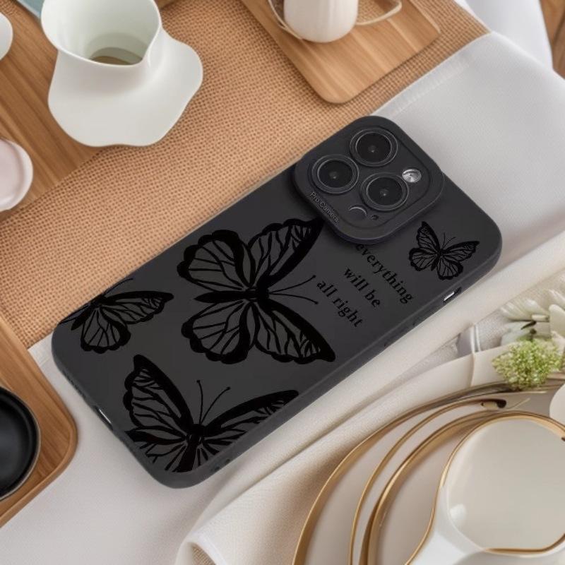 Foreign trade butterfly is suitable for Apple 17Promax mobile phone case iPhone16 Japan and South Korea ins15/14 Europe, America and 13