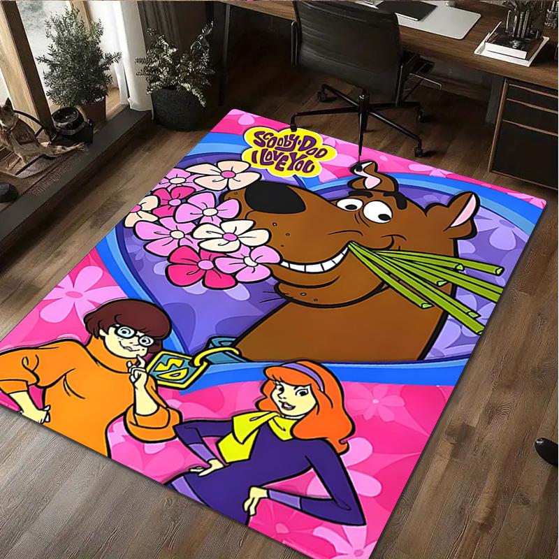 1Pc Scooby Print Rug - home decoration Carpet For Living Room Bedroom Flooring Computer Chair Area Rug