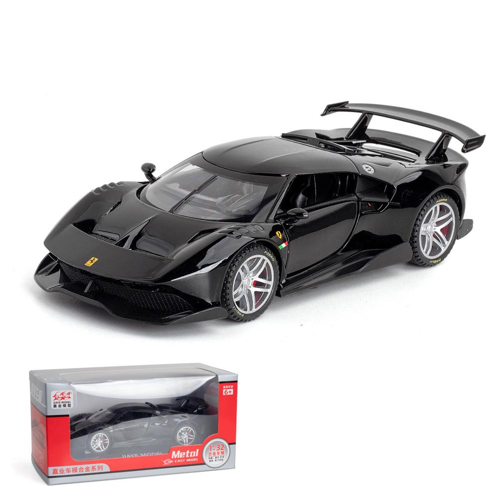 1:32 Scale P80-C Metal Diecast Car, Pull Back Alloy Toys with Sound and Light, Doors Open Collection For Gifts Doll